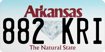 AR license plate 882KRI