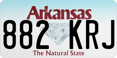 AR license plate 882KRJ
