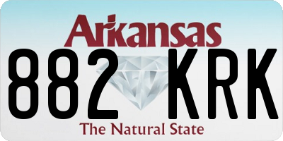 AR license plate 882KRK