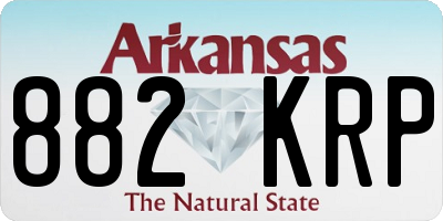 AR license plate 882KRP