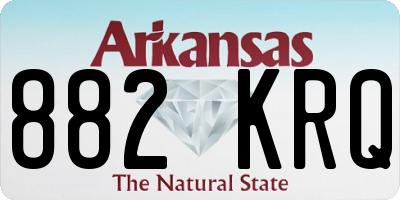 AR license plate 882KRQ