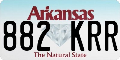 AR license plate 882KRR