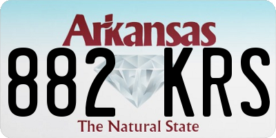 AR license plate 882KRS
