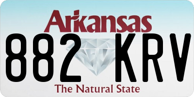 AR license plate 882KRV