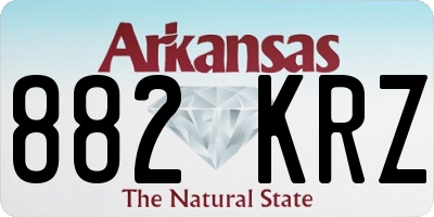 AR license plate 882KRZ
