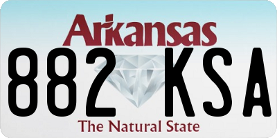 AR license plate 882KSA