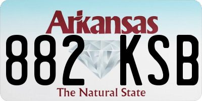 AR license plate 882KSB