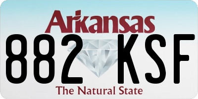 AR license plate 882KSF