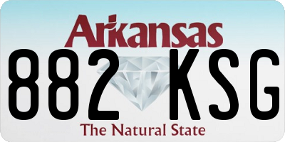 AR license plate 882KSG