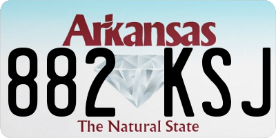 AR license plate 882KSJ