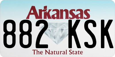 AR license plate 882KSK