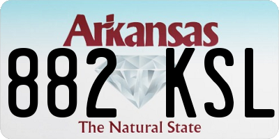 AR license plate 882KSL