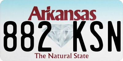 AR license plate 882KSN