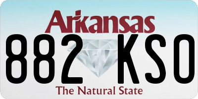 AR license plate 882KSO