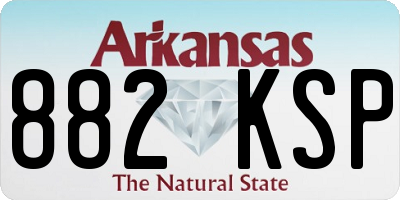 AR license plate 882KSP