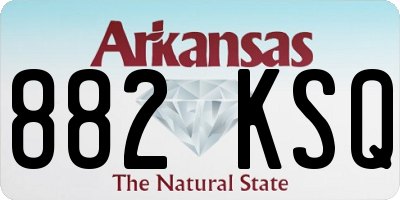 AR license plate 882KSQ