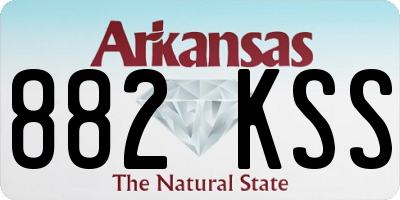 AR license plate 882KSS