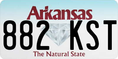 AR license plate 882KST