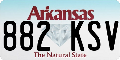 AR license plate 882KSV