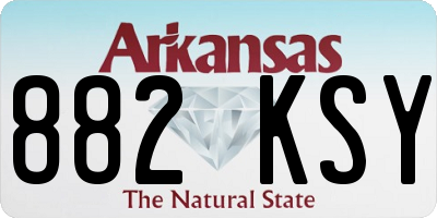 AR license plate 882KSY