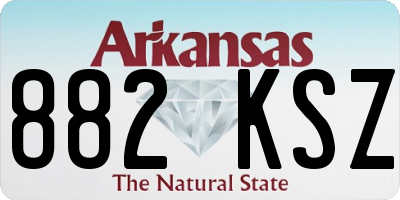 AR license plate 882KSZ