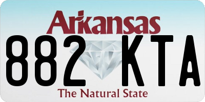 AR license plate 882KTA