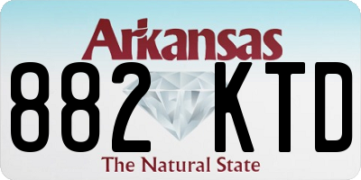 AR license plate 882KTD