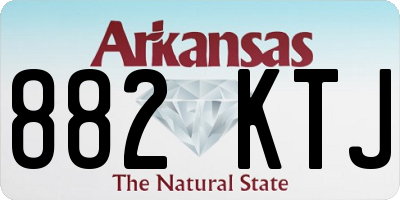 AR license plate 882KTJ