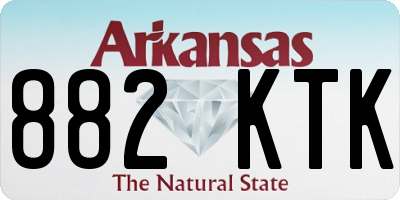 AR license plate 882KTK