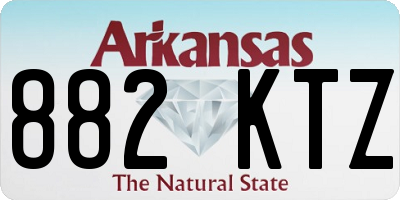 AR license plate 882KTZ