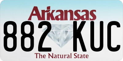 AR license plate 882KUC