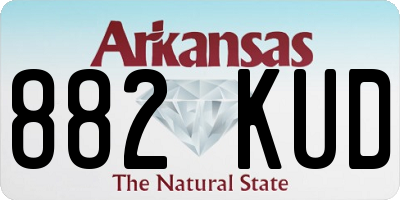 AR license plate 882KUD