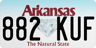 AR license plate 882KUF