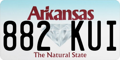AR license plate 882KUI