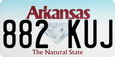 AR license plate 882KUJ