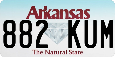 AR license plate 882KUM