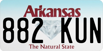 AR license plate 882KUN