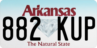 AR license plate 882KUP