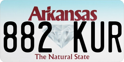 AR license plate 882KUR