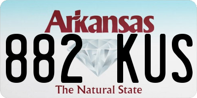 AR license plate 882KUS