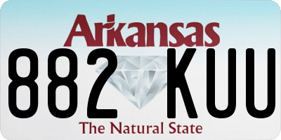 AR license plate 882KUU
