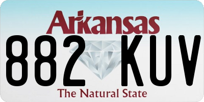 AR license plate 882KUV