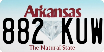 AR license plate 882KUW