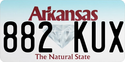 AR license plate 882KUX