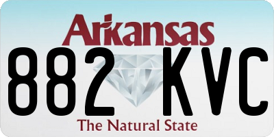 AR license plate 882KVC