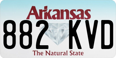 AR license plate 882KVD