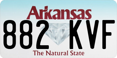 AR license plate 882KVF