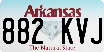 AR license plate 882KVJ