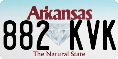 AR license plate 882KVK