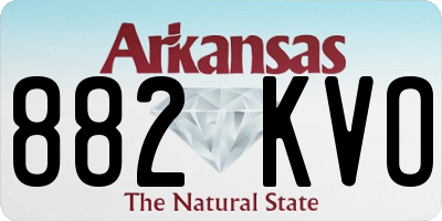 AR license plate 882KVO